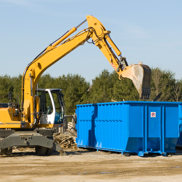 what size residential dumpster rentals are available in Dranesville VA